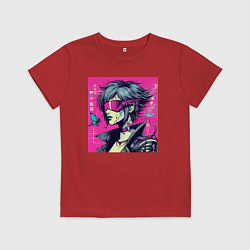 Детская футболка Nice cyber girl - ai art fantasy