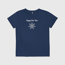 Детская футболка Happy New Year со снежинкой