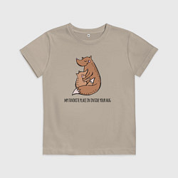 Детская футболка Любимое место - твои обнимашки