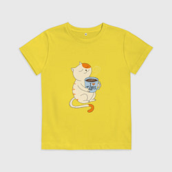 Детская футболка Кошачье чаепитие