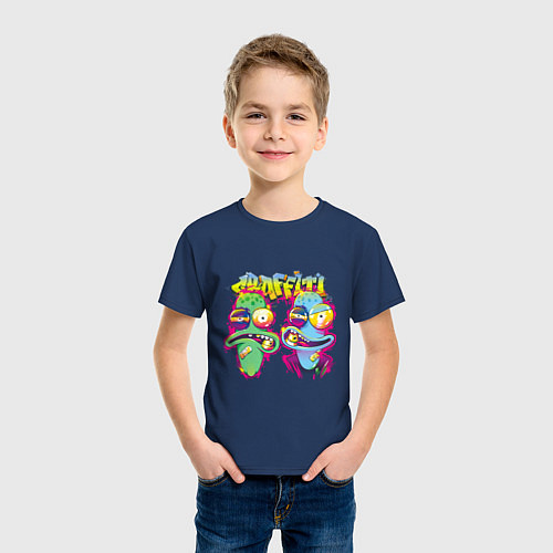 Детская футболка Terry and Korvo Graffiti / Тёмно-синий – фото 3