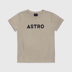 Футболка хлопковая детская Astro, цвет: миндальный