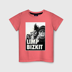 Футболка хлопковая детская Limp Bizkit all, цвет: коралловый