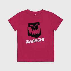 Футболка хлопковая детская Warhammer waaagh game, цвет: маджента