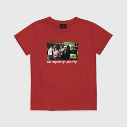 Футболка хлопковая детская The Office - company party, цвет: красный