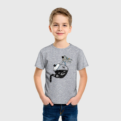 Детская футболка Космический чай / Меланж – фото 3