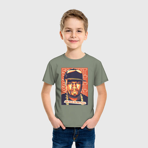 Детская футболка 50 cent get rich / Авокадо – фото 3