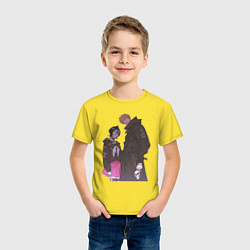 Футболка хлопковая детская Блич Ичиго Куросаки Рукия Кучики, цвет: желтый — фото 2