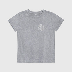 Детская футболка Скандинавии след медведя