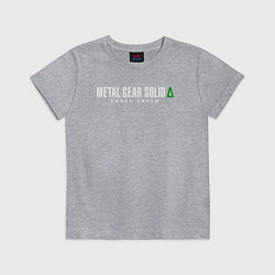 Футболка хлопковая детская Metal gear solid 3 Snake eater logo, цвет: меланж