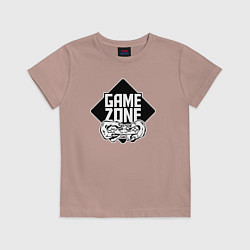 Футболка хлопковая детская Game zone, цвет: пыльно-розовый