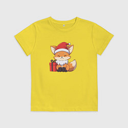 Детская футболка Лиса с подарком