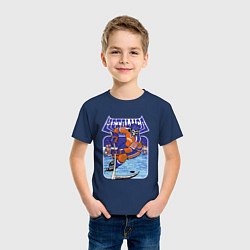 Футболка хлопковая детская Metallica - hockey, цвет: тёмно-синий — фото 2