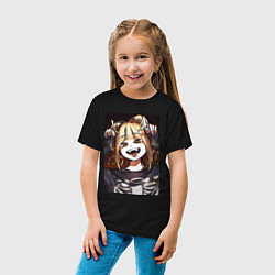 Футболка хлопковая детская Песнь ночных сов Надзуна Нанакуса, цвет: черный — фото 2