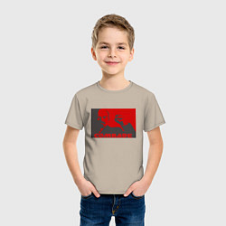 Футболка хлопковая детская Comrade, цвет: миндальный — фото 2