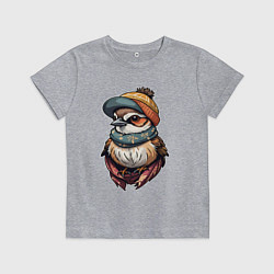 Детская футболка Модный воробей