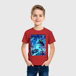 Футболка хлопковая детская Которо - коллаба мем, цвет: красный — фото 2