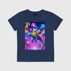 Детская футболка Пикачу верхом на водяном драконе