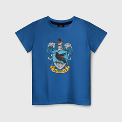 Футболка хлопковая детская Ravenclaw факультет, цвет: синий