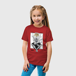 Футболка хлопковая детская Махорага - Магическая битва, цвет: красный — фото 2