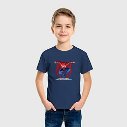 Футболка хлопковая детская Great power - great responsibility, цвет: тёмно-синий — фото 2