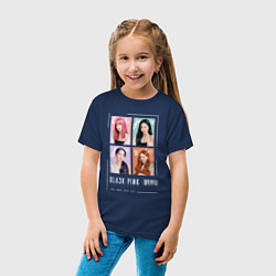 Футболка хлопковая детская Blackpink 4 colors, цвет: тёмно-синий — фото 2