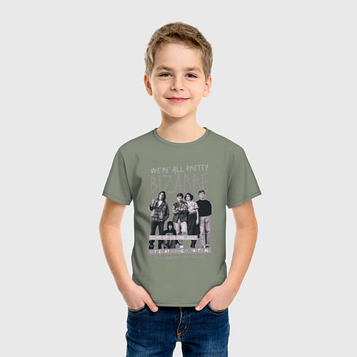 Детская футболка Клуб Завтрак с цитатой черно-белый / Авокадо – фото 3