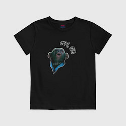 Футболка хлопковая детская Oh, no monkey, цвет: черный