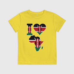 Детская футболка Я люблю Кению