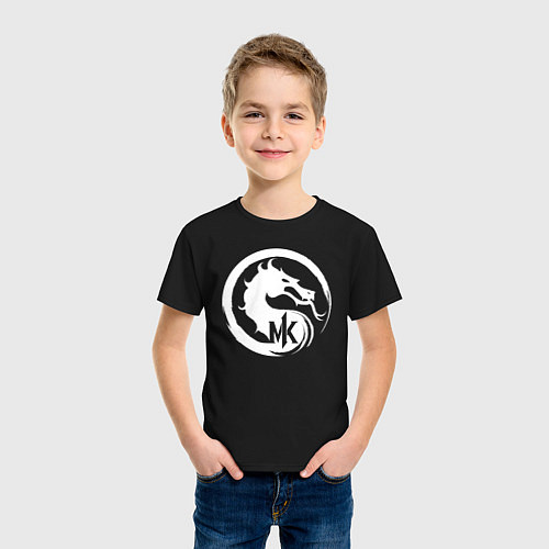 Детская футболка Mortal kombat 1 logo / Черный – фото 3
