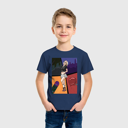 Детская футболка Breaking / Тёмно-синий – фото 3