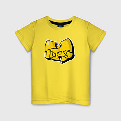 Футболка хлопковая детская Wu-Tang bubble, цвет: желтый