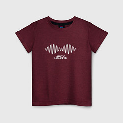 Футболка хлопковая детская Arctic Monkeys logo, цвет: меланж-бордовый