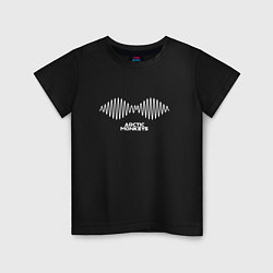 Футболка хлопковая детская Arctic Monkeys logo, цвет: черный