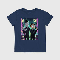 Детская футболка Рик и Морти крутые гангстеры - нейроарт