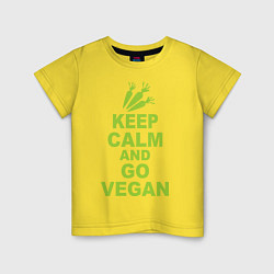 Детская футболка Keep Calm & Go Vegan