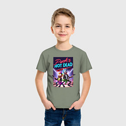 Футболка хлопковая детская Punks not dead - Rick and Morty, цвет: авокадо — фото 2