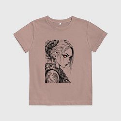 Детская футболка Девушка с алыми глазами