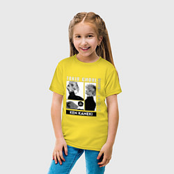 Футболка хлопковая детская Токийский Гуль Kaneki Ken, цвет: желтый — фото 2