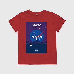Детская футболка NASA фиолетовый плакат