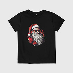 Детская футболка Санта рождественский хипстер