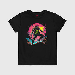 Футболка хлопковая детская Зомби панк, цвет: черный