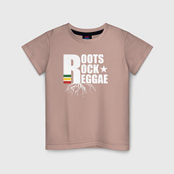 Футболка хлопковая детская Roots reggae, цвет: пыльно-розовый