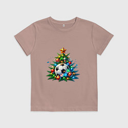 Детская футболка Новогодняя футбольная елка