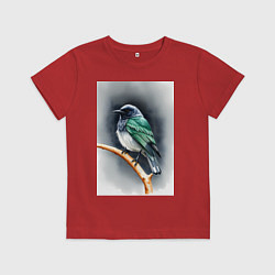 Детская футболка Птичка на ветке
