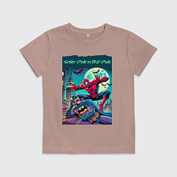 Детская футболка Чувак паук против чувака летучей мыши - нейроарт п