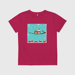 Детская футболка Новогодние совы с подарками