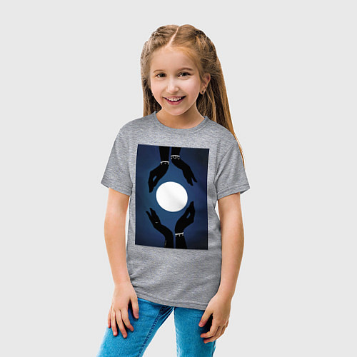 Детская футболка Moonlight in the night / Меланж – фото 4
