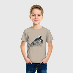 Футболка хлопковая детская Бурый в гневе, цвет: миндальный — фото 2