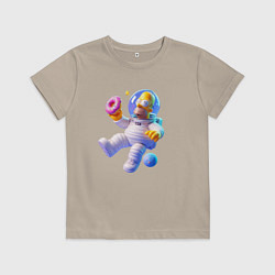 Детская футболка Гомер Симпсон в открытом космосе
